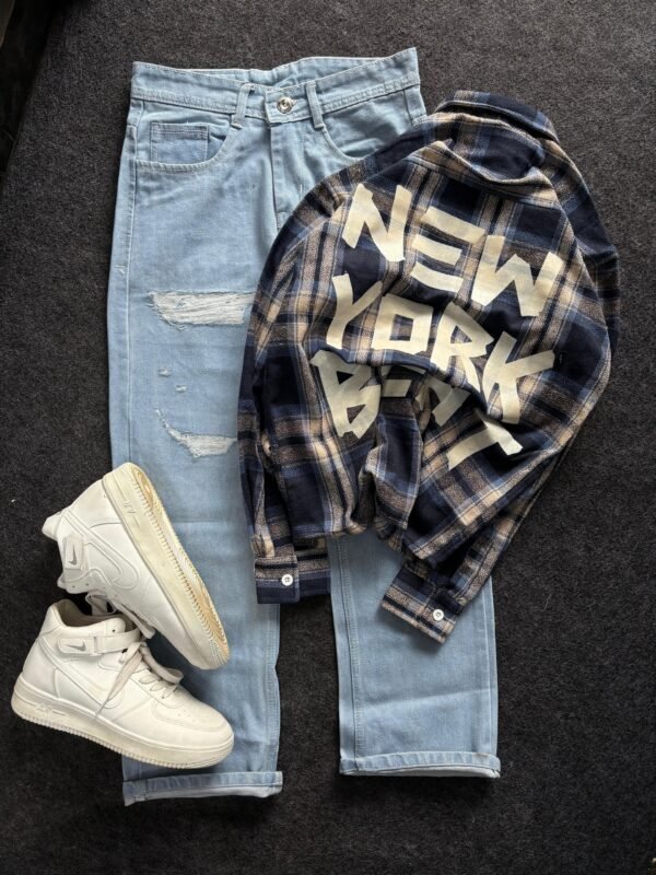 PREMIUM CHECK SHIRT AND BAGGY JEANS