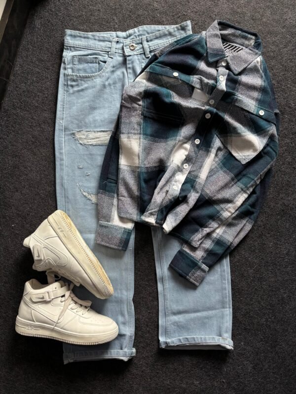 PREMIUM CHECK SHIRT AND BAGGY JEANS