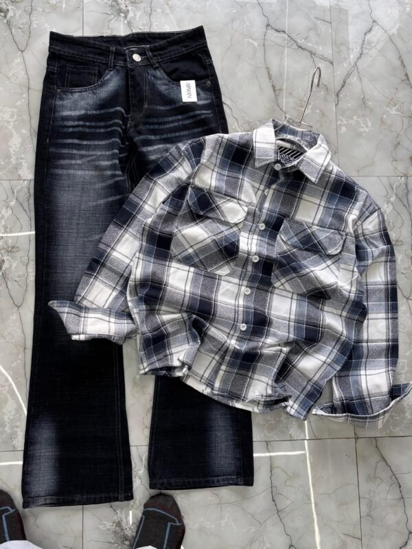 IMP CHECK SHIRT WITH BOOT CUT